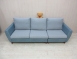 二手沙發 淺藍色252公分三人布沙發 休閒沙發 客廳沙發椅