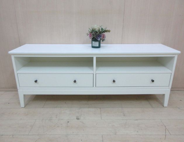 二手電視櫃 白色163公分兩抽TV櫃 客廳收納櫃 置物長櫃