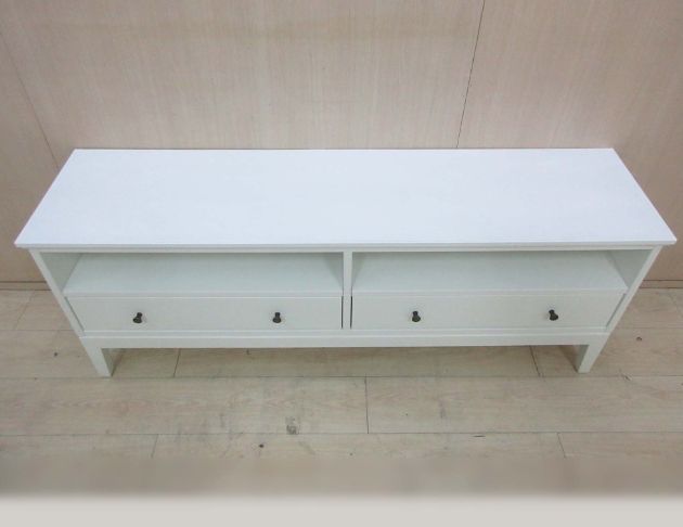 二手電視櫃 白色163公分兩抽TV櫃 客廳收納櫃 置物長櫃 2