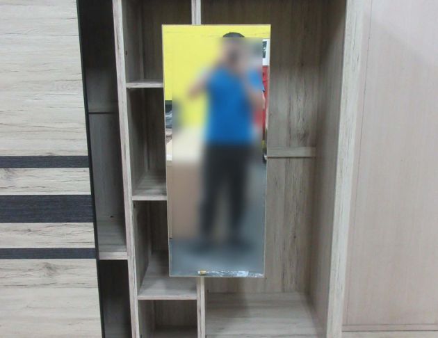 庫存新品出清 淺橡色212公分兩門四抽衣櫃 衣物收納 7尺滑門 3