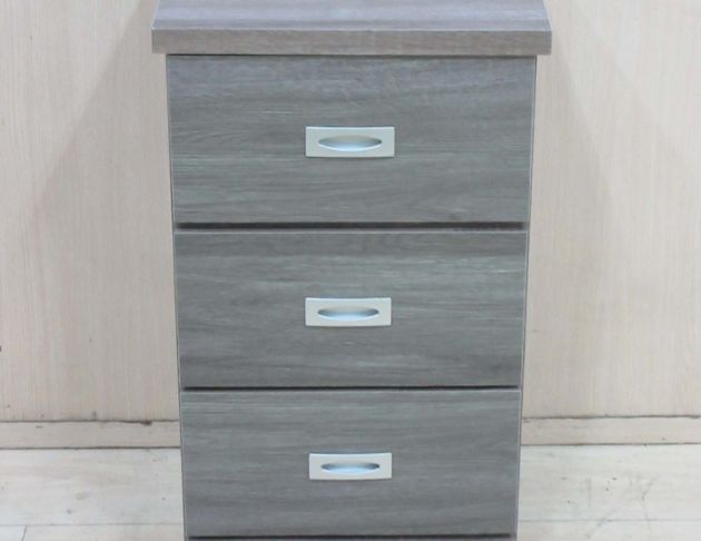 全新新品出清 灰橡色41公分三抽床邊櫃 床頭櫃 邊櫃 抽屜櫃