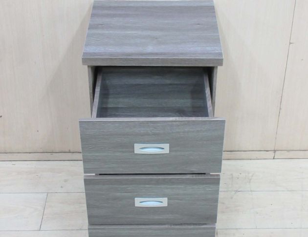 全新新品出清 灰橡色41公分三抽床邊櫃 床頭櫃 邊櫃 抽屜櫃 2