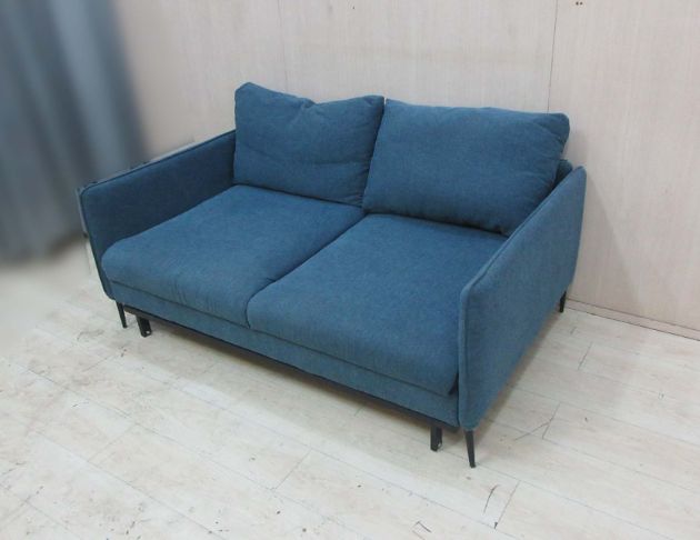 二手沙發床 藍色164公分雙人沙發床 多功能沙發 雙人布沙發 5