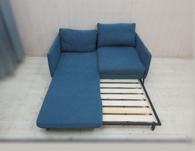 二手沙發床 藍色164公分雙人沙發床 多功能沙發 雙人布沙發 2