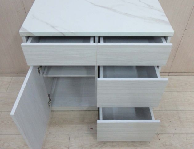 庫存新品出清 白橡木82公分仿石一門四抽餐櫃 電器櫃 碗盤收納 2
