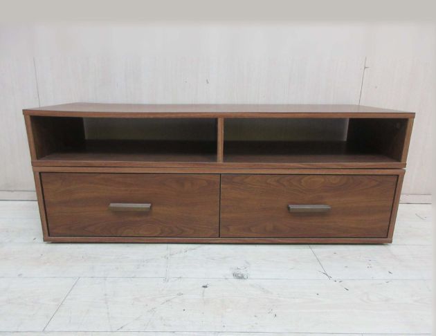 二手電視櫃 橡木色105公分兩抽TV櫃 客廳收納櫃 矮櫃 長櫃