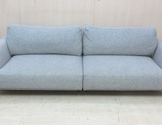 二手沙發 灰色258公分雙人布沙發 客廳沙發 休閒沙發椅 2