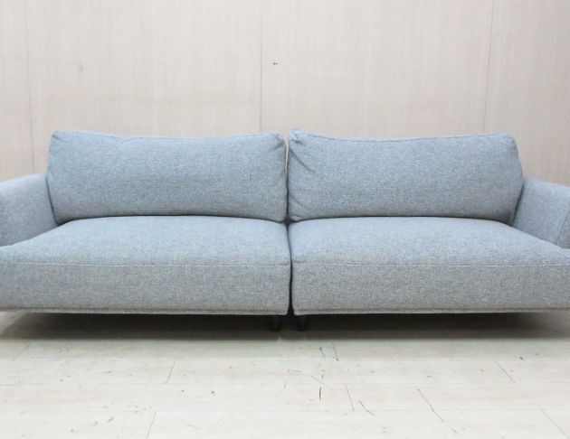 二手沙發 灰色258公分雙人布沙發 客廳沙發 休閒沙發椅