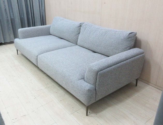 二手沙發 灰色258公分雙人布沙發 客廳沙發 休閒沙發椅 5