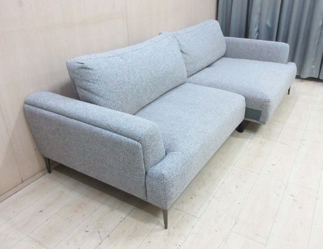 二手沙發 灰色258公分雙人布沙發 客廳沙發 休閒沙發椅 4