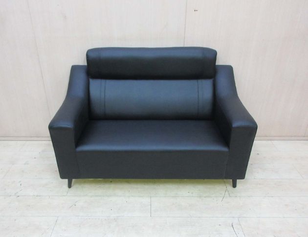 庫存新品出清 黑色135公分雙人皮沙發 辦公沙發 客廳沙發椅