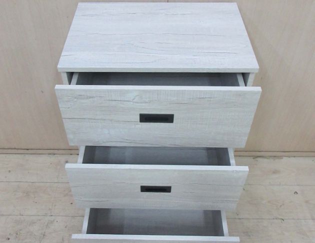 庫存新品出清 白橡木色60公分三抽置物櫃 三斗櫃 抽屜櫃 矮櫃 3