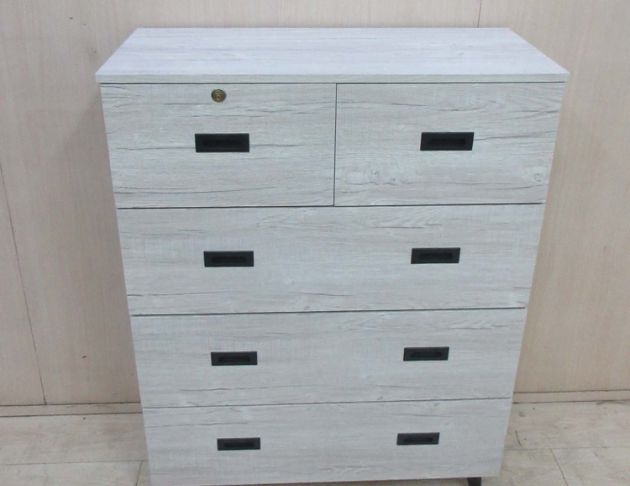 庫存新品出清 白橡木色90公分五抽置物櫃 五斗櫃 抽屜櫃 櫥櫃 2