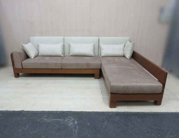 庫存新品出清 柚木色275公分日式L型沙發 客廳沙發 休閒沙發