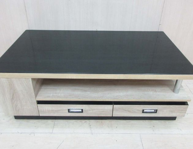 二手茶几 梧桐色81公分兩抽一門客廳桌 沙發桌 矮桌 桌子