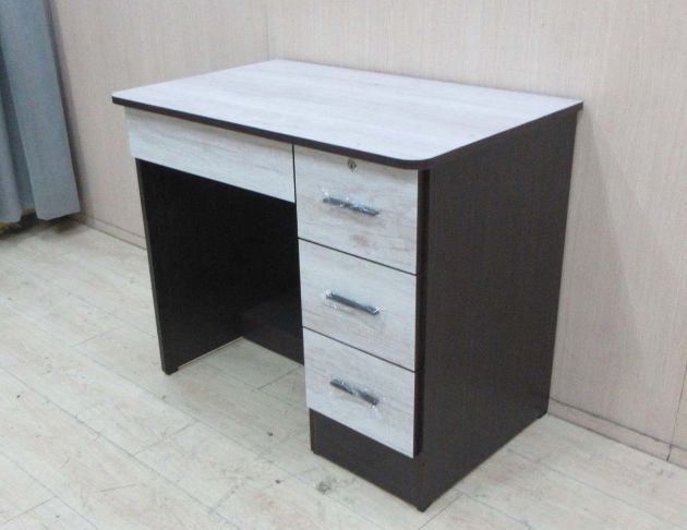 庫存新品出清 胡桃雙色90公分四抽書桌 辦公桌 電腦桌 桌子 5