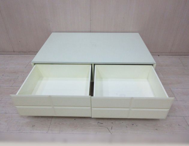 二手茶几 白色125公分兩抽沙發桌 客廳桌 矮桌 桌子 茶几桌 2
