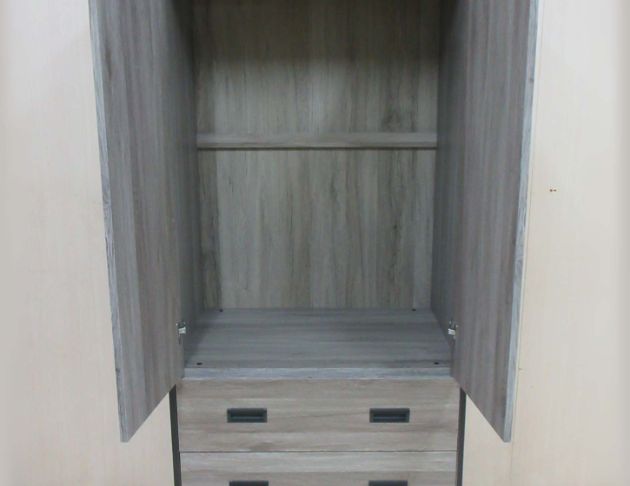 庫存新品出清 灰橡色82公分兩門三抽衣櫃 衣物收納 單人衣櫃 2