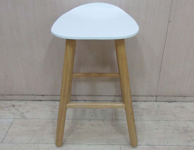 二手餐桌椅 原木白37公分小北歐風高腳椅 椅子 休閒椅 咖啡椅