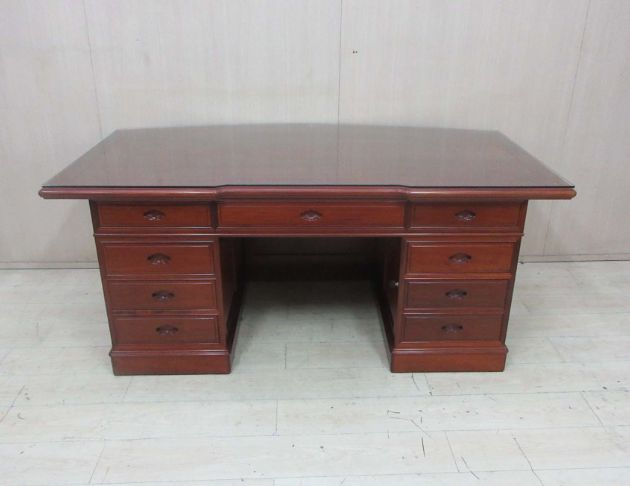 二手書桌 花梨木192公分八抽實木辦公桌 主管桌 寫字桌 桌子