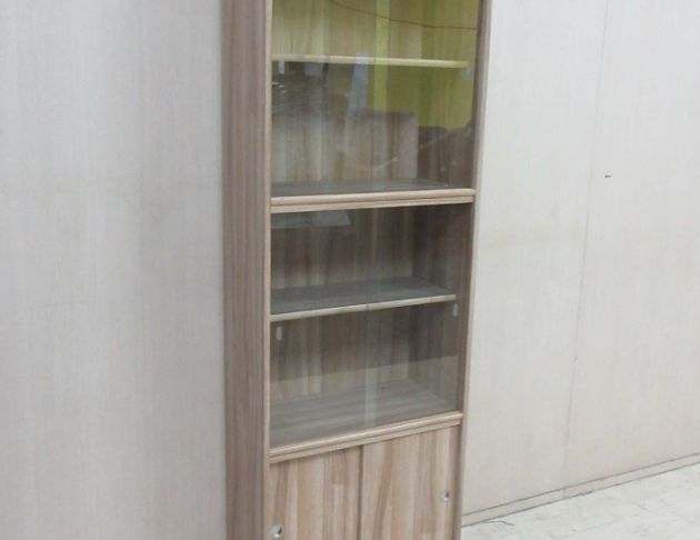 庫存新品出清 胡桃木紋60公分六門書櫃 玻璃書櫃 展示櫃 櫥櫃 3