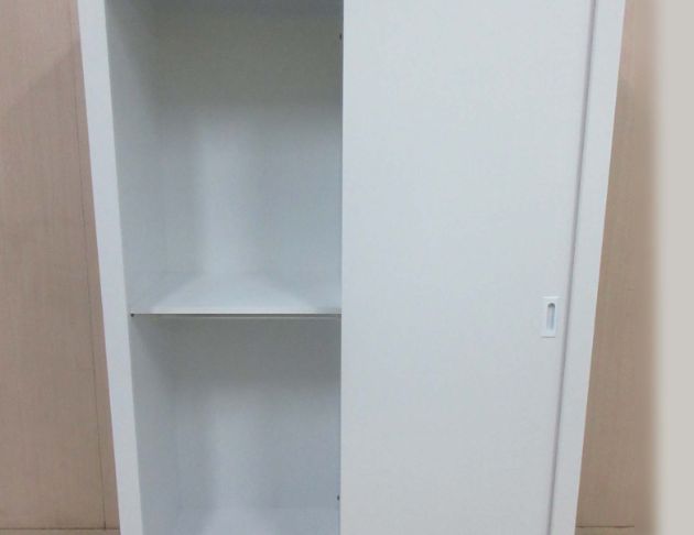 庫存新品出清 白色122公分兩門一抽衣櫃 衣物收納 滑門衣櫃 2