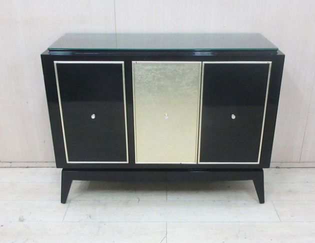 二手鞋櫥 黑底金面120公分歐風三門鞋櫃 置物櫃 玄關收納櫃