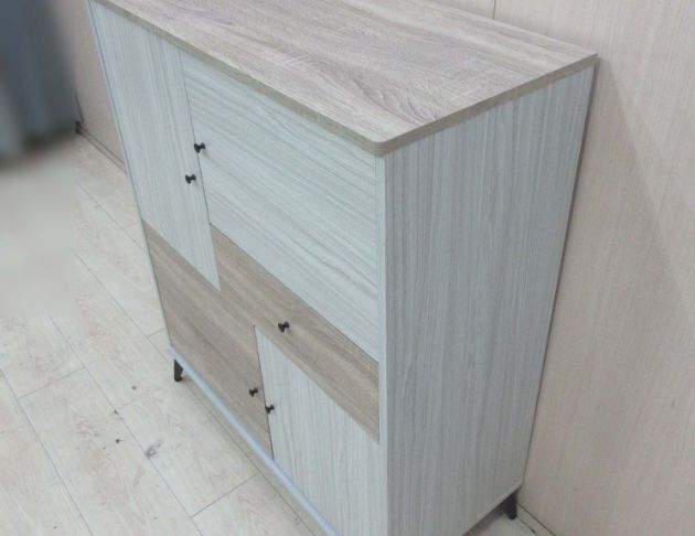 庫存新品出清 拼接色90公分北歐風四門一抽收納櫃 置物櫃 4