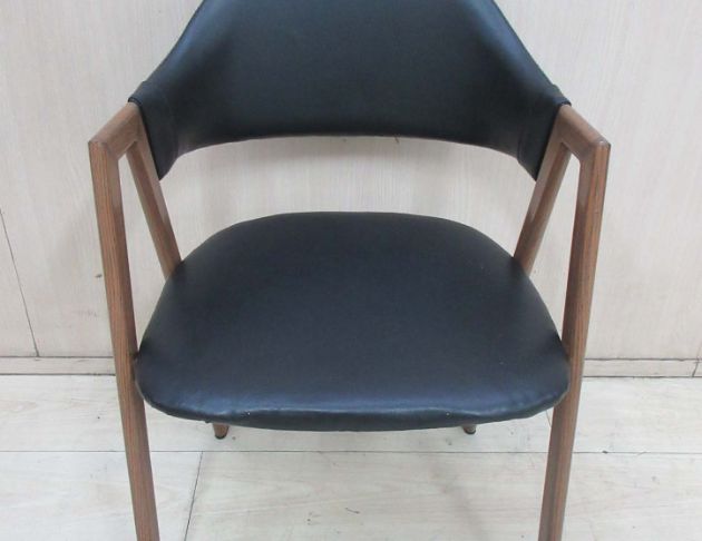 二手餐桌椅 柚木黑52公分營業用餐椅 扶手椅 A字椅 椅子