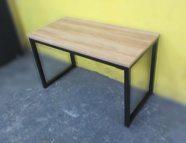 二手餐桌 橡木色120公分鐵腳方型餐桌 營業用餐桌 飯桌 桌子 5