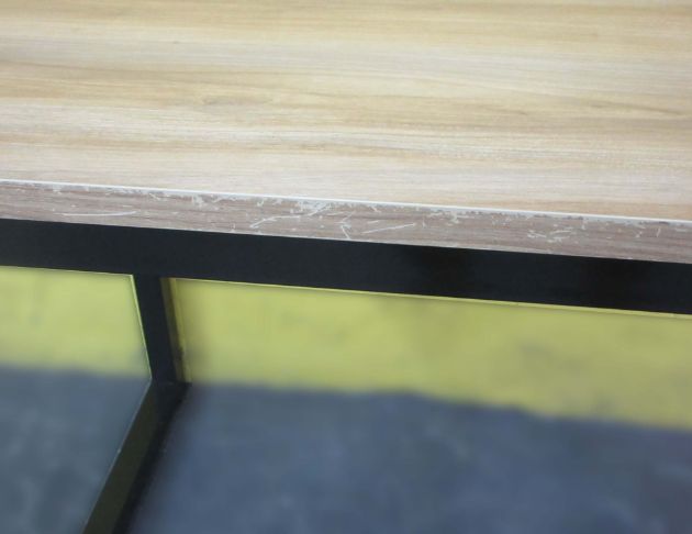 二手餐桌 橡木色120公分鐵腳方型餐桌 營業用餐桌 飯桌 桌子 3