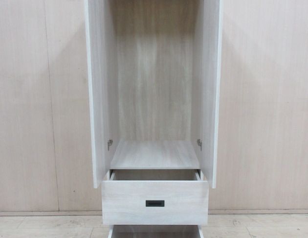 庫存新品出清 白橡木色60公分兩門兩抽衣櫃 衣物收納 單人衣櫃 2