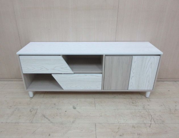 庫存新品出清 白橡木色150公分兩門兩抽電視櫃 視聽櫃 長櫃