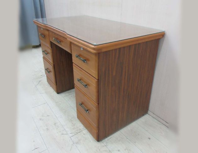 庫存新品出清 柚木色126公分七抽半實木書桌 辦公桌 電腦桌 5