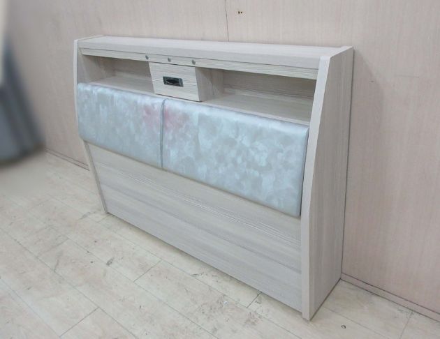 二手床頭箱 雪松色152公分兩門收納床頭櫃 5尺雙人軟墊床頭 5