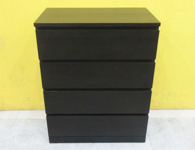二手斗櫃 黑色81公分四抽置物櫃 收納櫃 抽屜櫃 四斗櫃