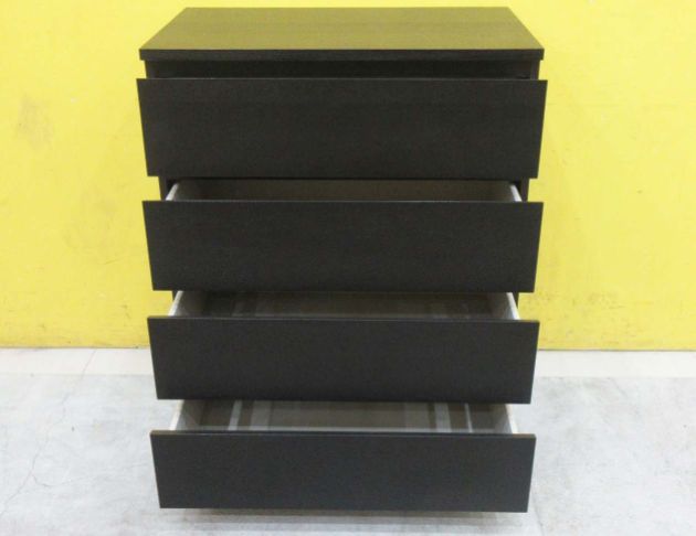 二手斗櫃 黑色81公分四抽置物櫃 收納櫃 抽屜櫃 四斗櫃 2