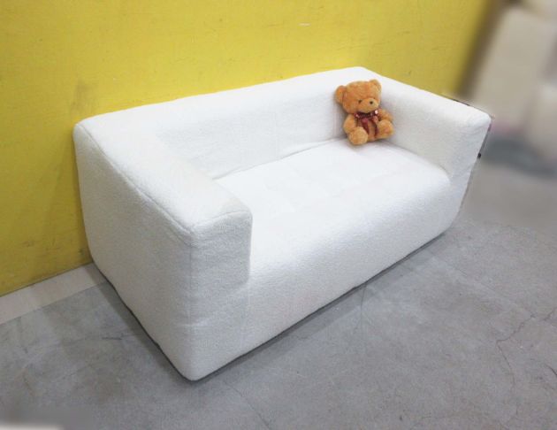 二手沙發 白色160公分雙人布沙發 雲朵沙發 接待沙發 沙發椅 4