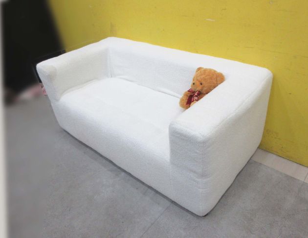 二手沙發 白色160公分雙人布沙發 雲朵沙發 接待沙發 沙發椅 5