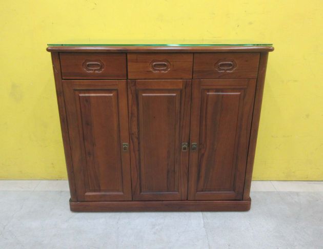 二手鞋櫥 樟木色120公分實木三門三抽鞋櫃 玄關收納櫃 置物櫃