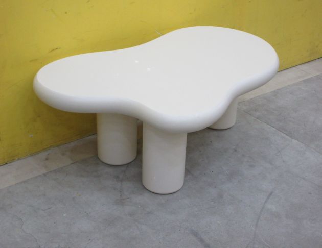 二手茶几 白色100公分造型沙發桌 矮桌 兒童桌 遊戲桌 桌子 3