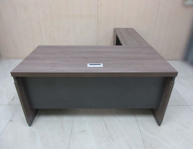 二手辦公桌 灰橡色160公分L型書桌 主管桌 電腦桌 事務桌 5