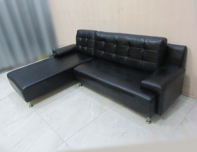 二手沙發 黑色165公分L型皮沙發 懶人沙發 休閒沙發 沙發椅 5