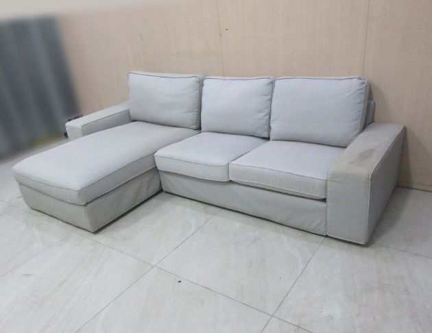 二手沙發 灰色279公分L型布沙發 懶人沙發 客廳休閒沙發椅 5