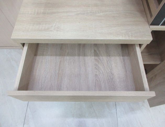 二手化妝台 梧桐色90公分四門一抽梳妝桌椅組 立櫃 鏡台 梳妝台 3