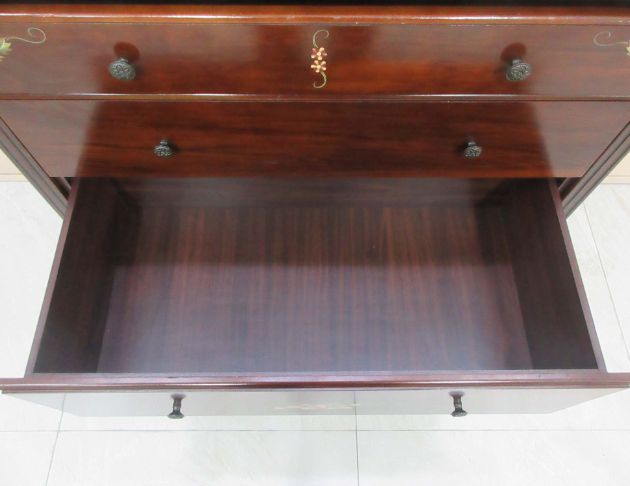 二手斗櫃 胡桃色105公分鄉村風四抽收納櫃 四斗櫃 抽屜櫃 3