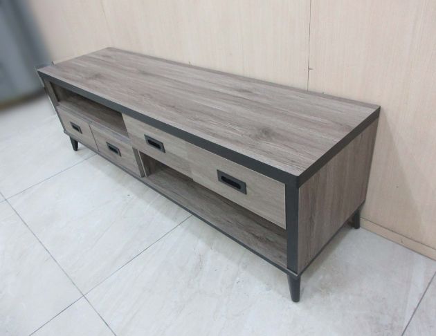 庫存新品出清 灰橡木色150公分四抽電視櫃 TV櫃 客廳長櫃 5