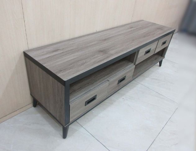 庫存新品出清 灰橡木色150公分四抽電視櫃 TV櫃 客廳長櫃 4