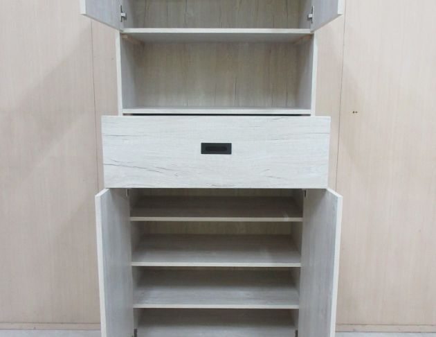 庫存新品出清 白橡木色80公分四門一抽鞋櫃 玄關置物櫃 收納櫃 2