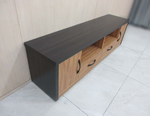 庫存新品出清 梧桐黑173公分兩門兩抽電視櫃 TV櫃 客廳長櫃  4